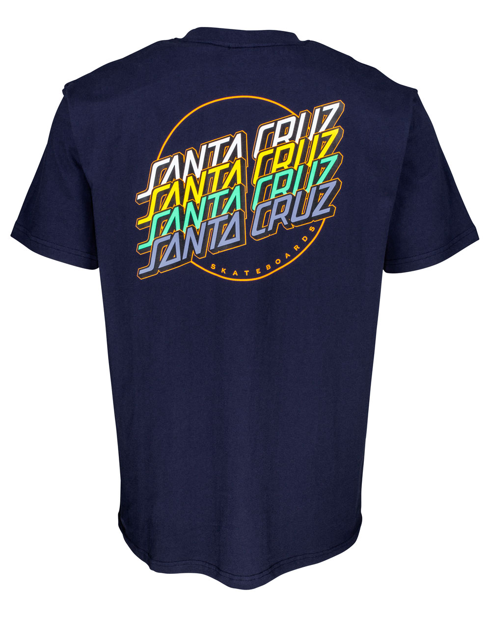 Santa Cruz Men's T-Shirt Multi Strip Dark Navy