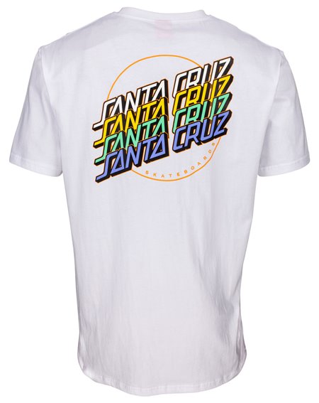 Santa Cruz Men's T-Shirt Multi Strip White