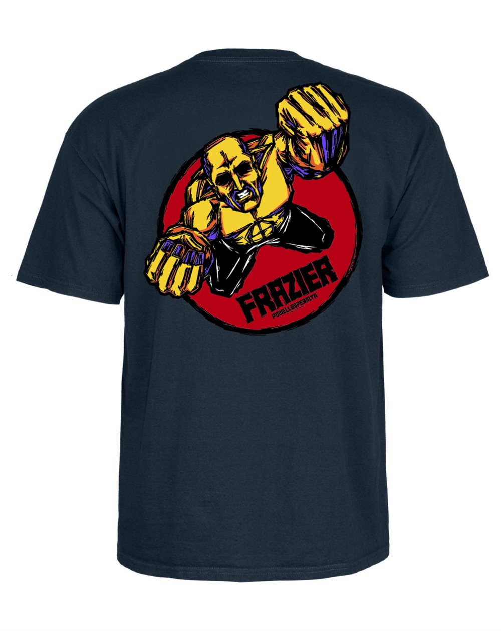 Powell Peralta Men's T-Shirt Mike Frazier Yellow Man (Navy)