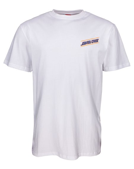 Santa Cruz Men's T-Shirt Multi Strip White