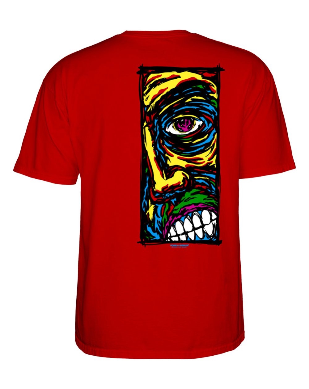 Powell Peralta Men's T-Shirt Lance Conklin Face (Red)