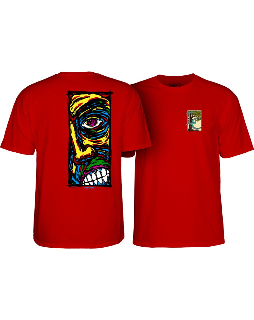 Powell Peralta T-Shirt Homme Lance Conklin Face (Red)