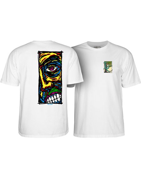 Powell Peralta T-Shirt Homme Lance Conklin Face (White)