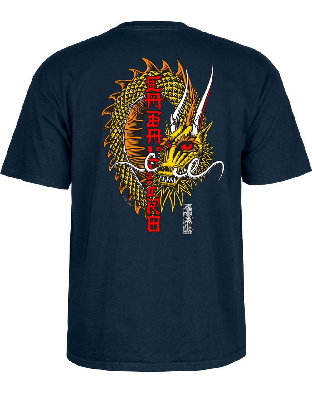 Powell Peralta T-Shirt Homme Steve Caballero Ban This Dragon (Navy)