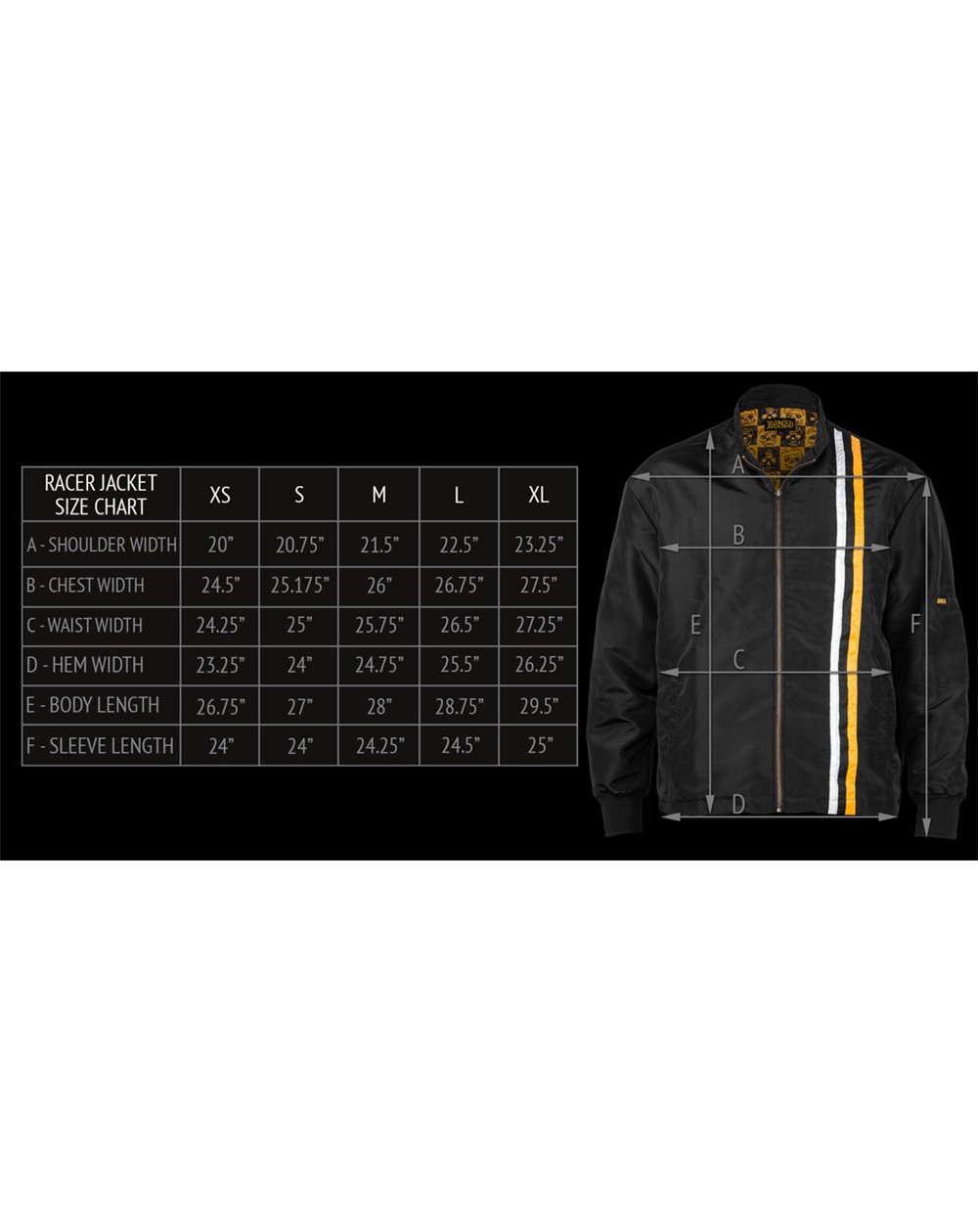 Bones Wheels Black & Gold Full Zip Jacket for Men