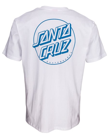 Santa Cruz Men's T-Shirt Opus Dot Stripes White