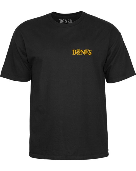 Bones Wheels T-Shirt Black & Gold pour Homme