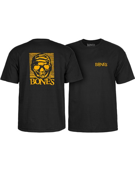 Bones Wheels T-Shirt Black & Gold da Uomo
