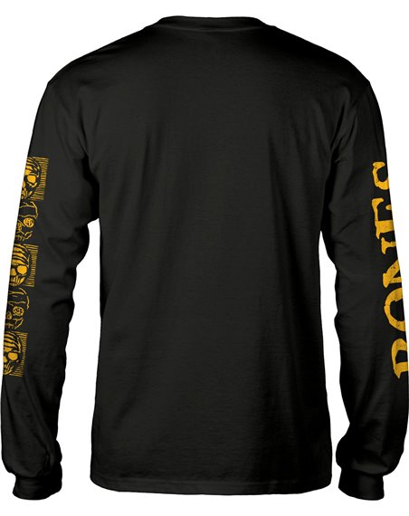 Bones Wheels Black & Gold Langarmshirts für Männer
