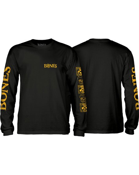 Bones Wheels Maglia a Manica Lunga Black & Gold da Uomo