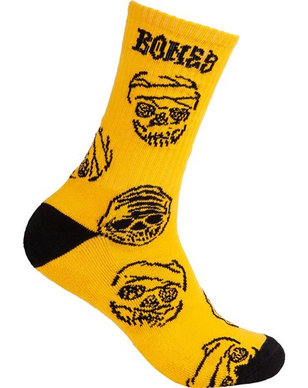 Bones Wheels Chaussettes Skate Black & Gold (Gold)