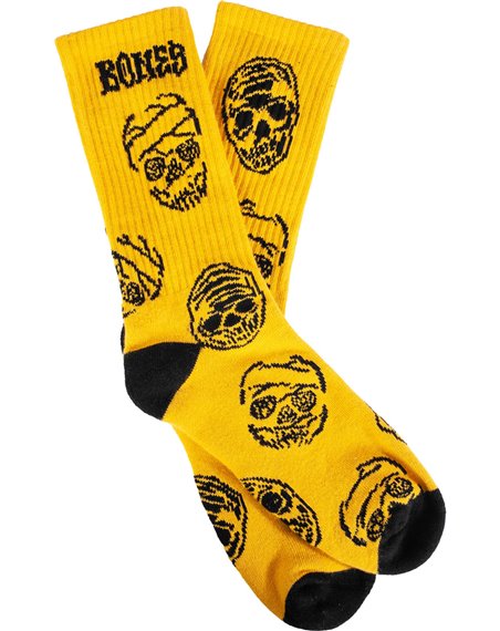 Bones Wheels Meias Skate Black & Gold (Gold)