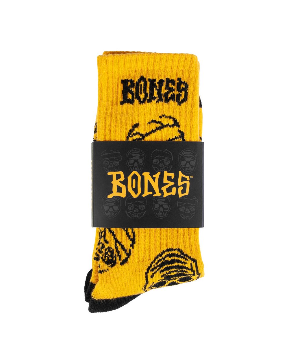 Bones Wheels Meias Skate Black & Gold (Gold)