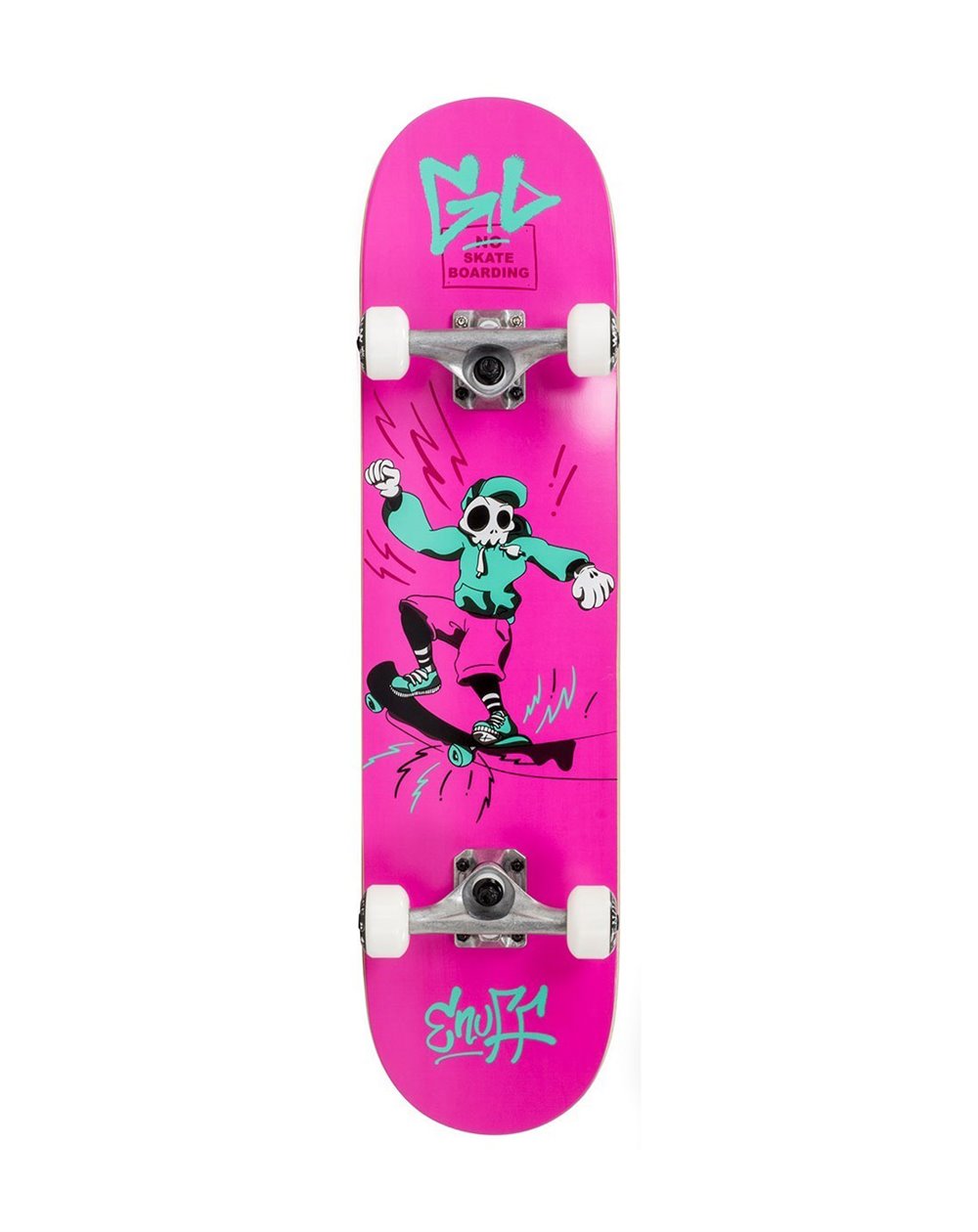 Enuff Skully Mini 7.25" Complete Skateboard Pink