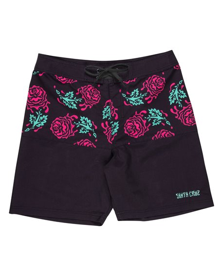 Santa Cruz Boardshort Hombre Dressen Rose Crew Two (Black)