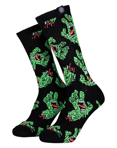Santa Cruz Calcetines Skate Slime Balls Hand Repeat (Black)