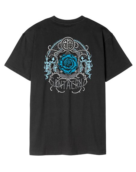 Santa Cruz Herren T-Shirt Dressen Rose Crew One (Black)