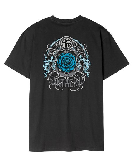 Santa Cruz T-Shirt Homme Dressen Rose Crew One (Black)