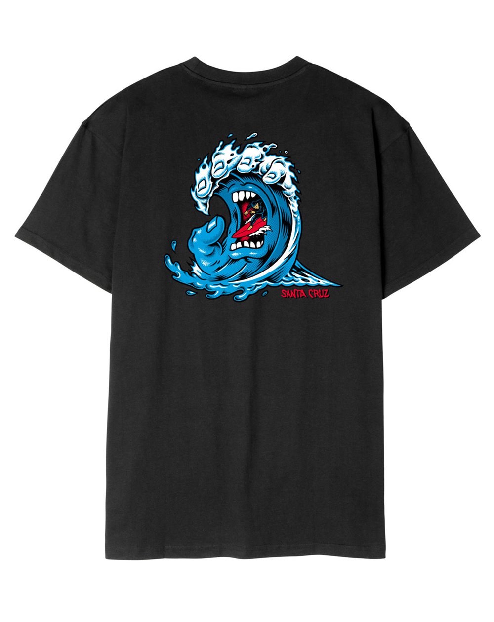 Santa Cruz Men's T-Shirt Screaming Wave (Black)