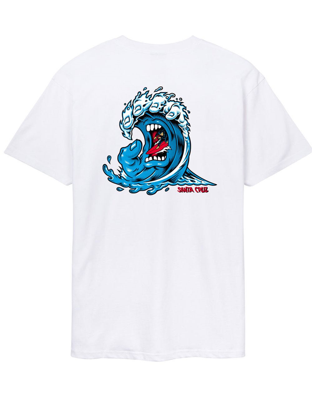 Santa Cruz Men's T-Shirt Screaming Wave (White)