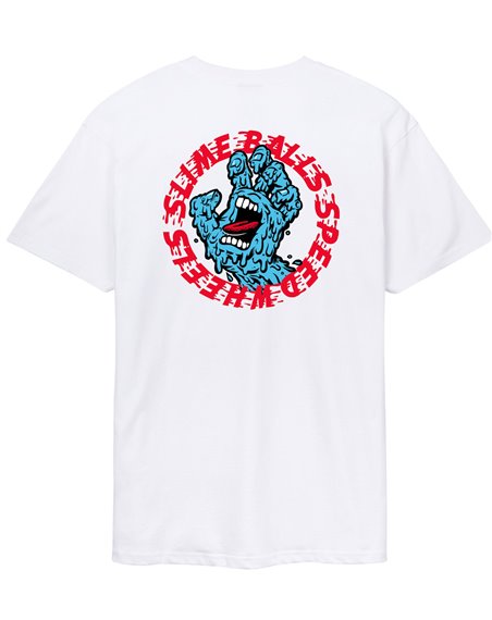 Santa Cruz T-Shirt Uomo Slime Balls Hand (White)