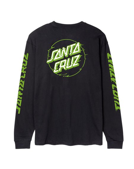 Santa Cruz Camiseta de Manga Larga Hombre Vivid Other Dot (Black)