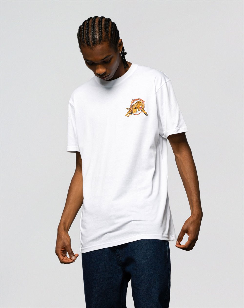 Santa Cruz Camiseta Hombre Salba Tiger Redux (White)