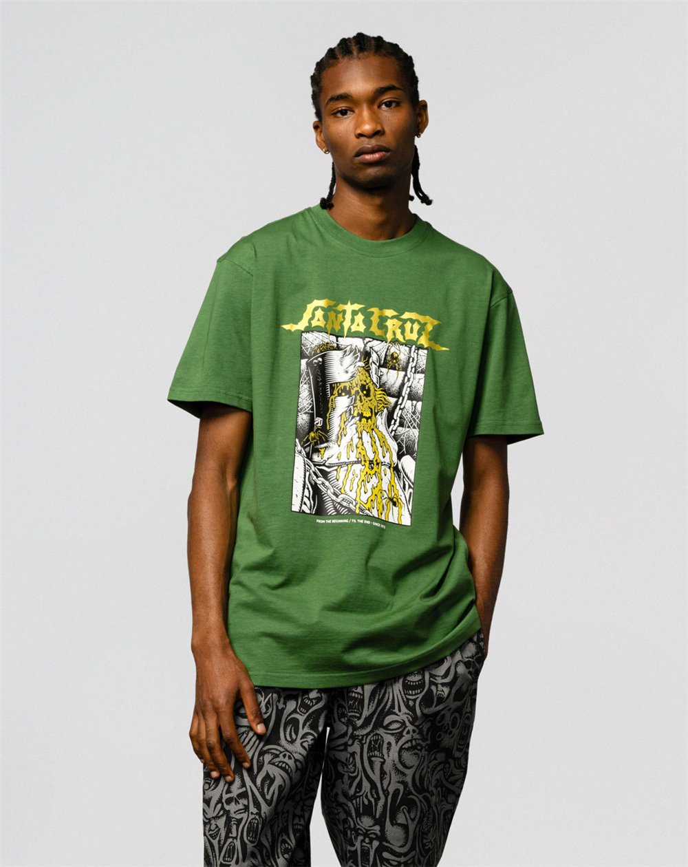 Santa Cruz T-Shirt Homme Pace Dungeon Front (Pine)