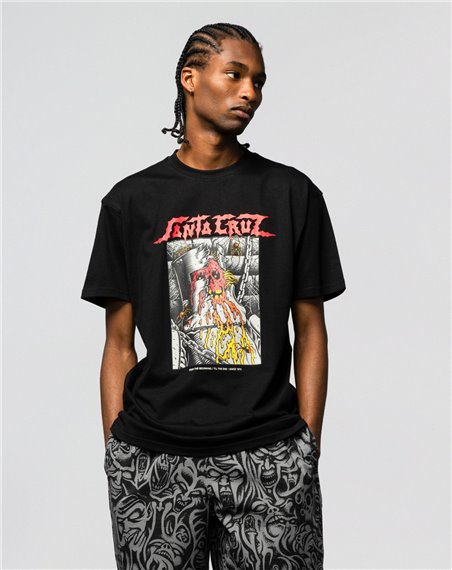 Santa Cruz Men's T-Shirt Pace Dungeon Front (Black)