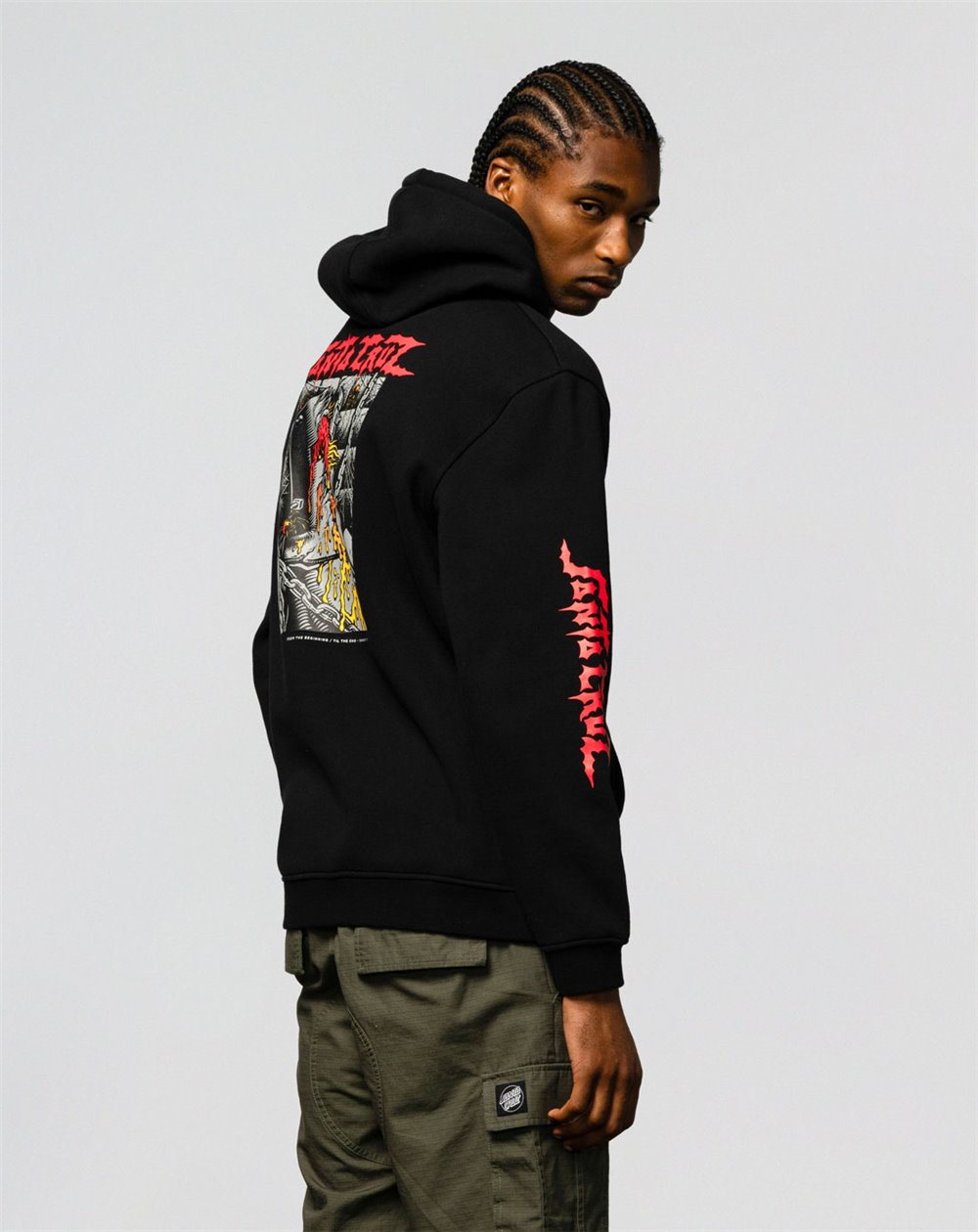 Santa Cruz Men's Hoodie Pace Dungeon (Black)