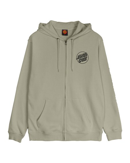 Santa Cruz Sweat à Capuche Zippée Homme Kendall Atomic (Stone Grey) 2