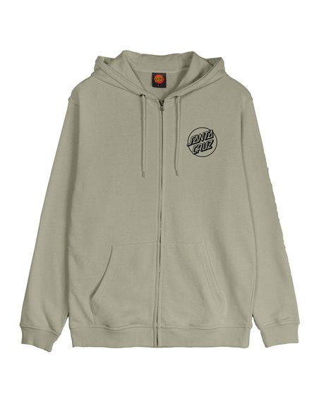 Santa Cruz Herren Zip Kapuzenpullover Kendall Atomic (Stone Grey)