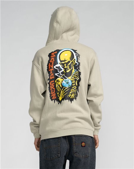 Santa Cruz Men's Full Zip Hoodie Kendall Atomic (Stone Grey)