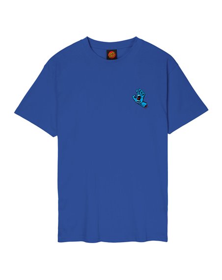 Santa Cruz T-Shirt Uomo Screaming Hand Chest (Ultramarine)