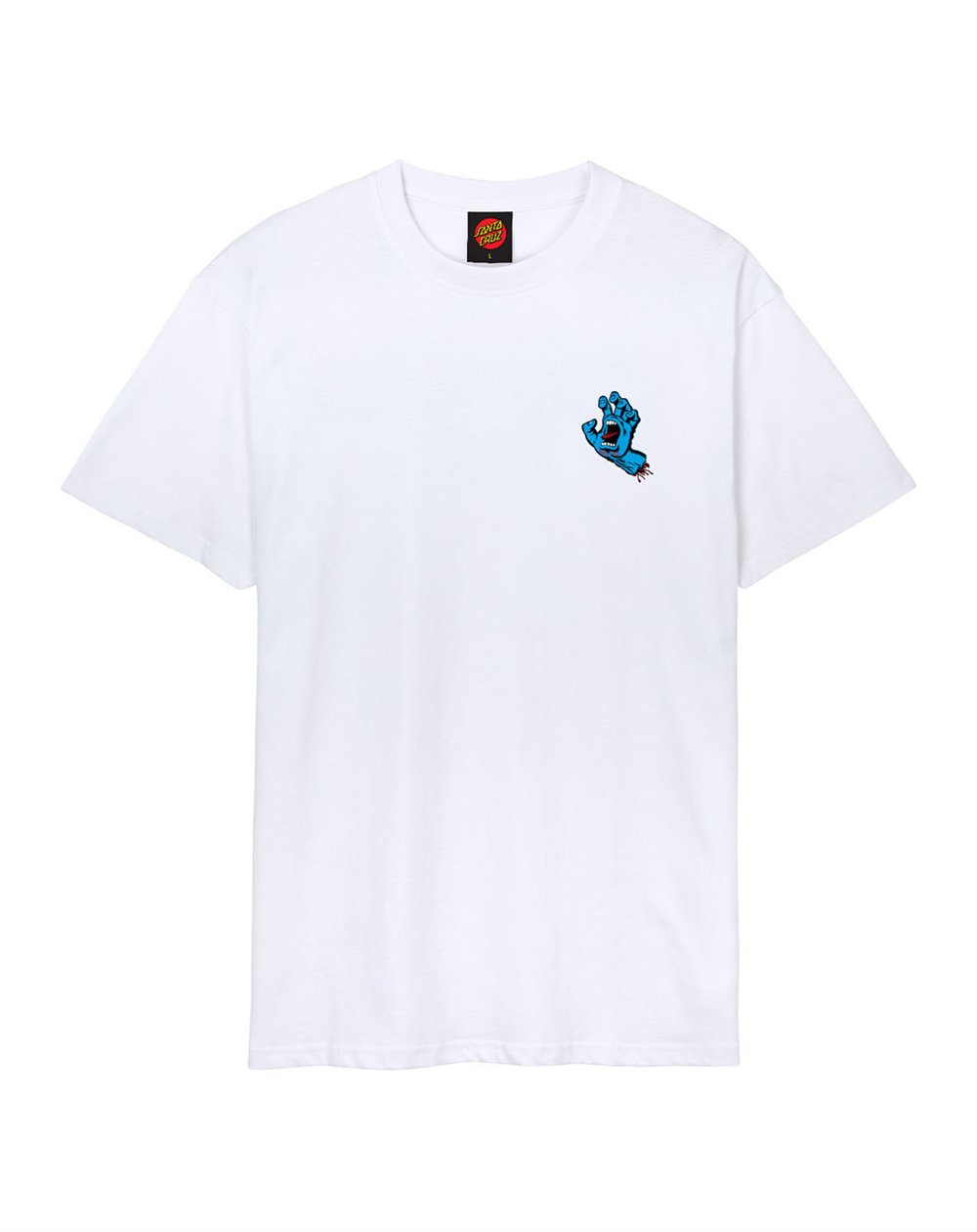 Santa Cruz T-Shirt Uomo Screaming Hand Chest (White)