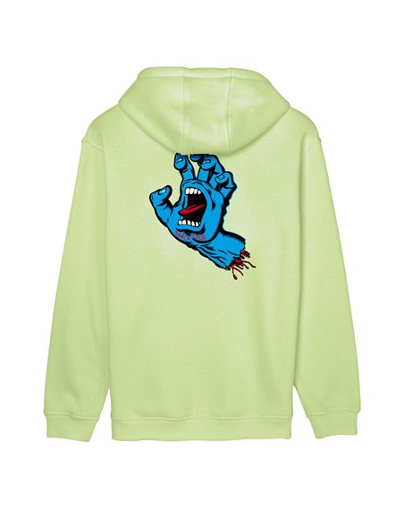 Santa Cruz Felpa con Cappuccio Uomo Screaming Hand Chest (Matcha)