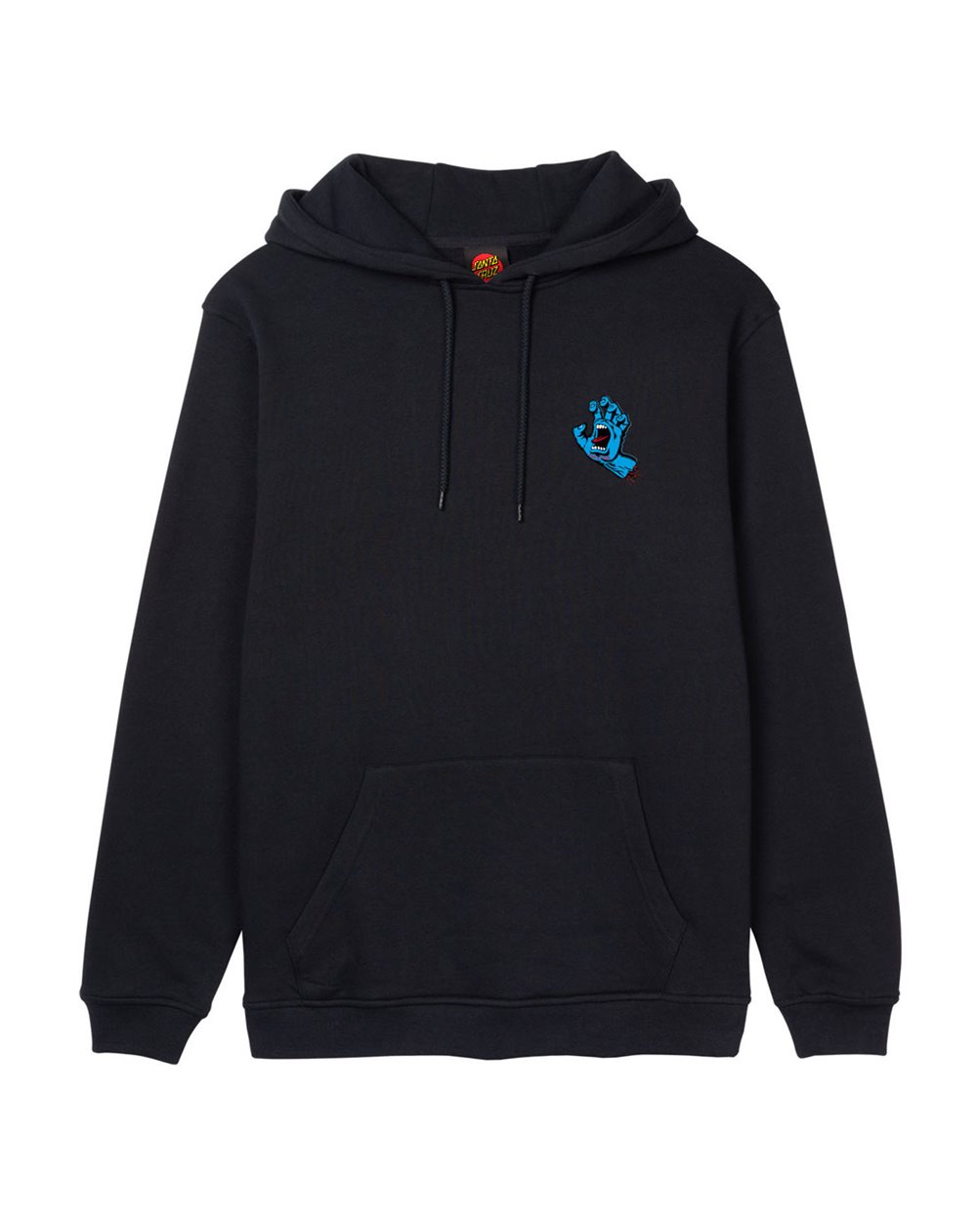 Santa Cruz Men's Hoodie Screaming Hand Chest (Black)