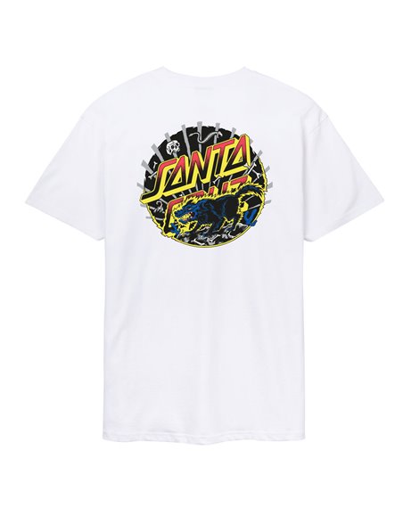 Santa Cruz T-Shirt Uomo Kendall Wolf Dot (White)