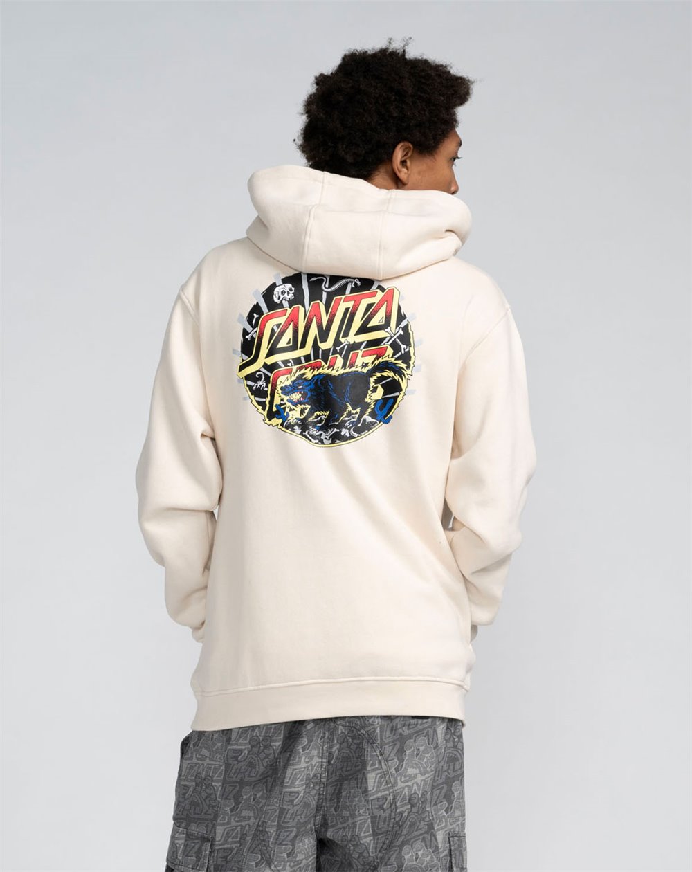 Santa Cruz Moleton com Capuz Homem Kendall Wolf Dot (Chalk)