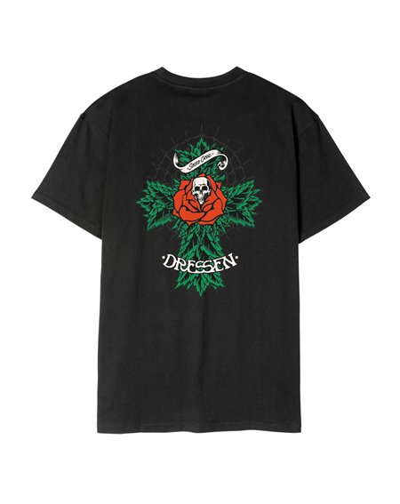 Santa Cruz Camiseta Hombre Dressen Rose Cross 2 (Black)
