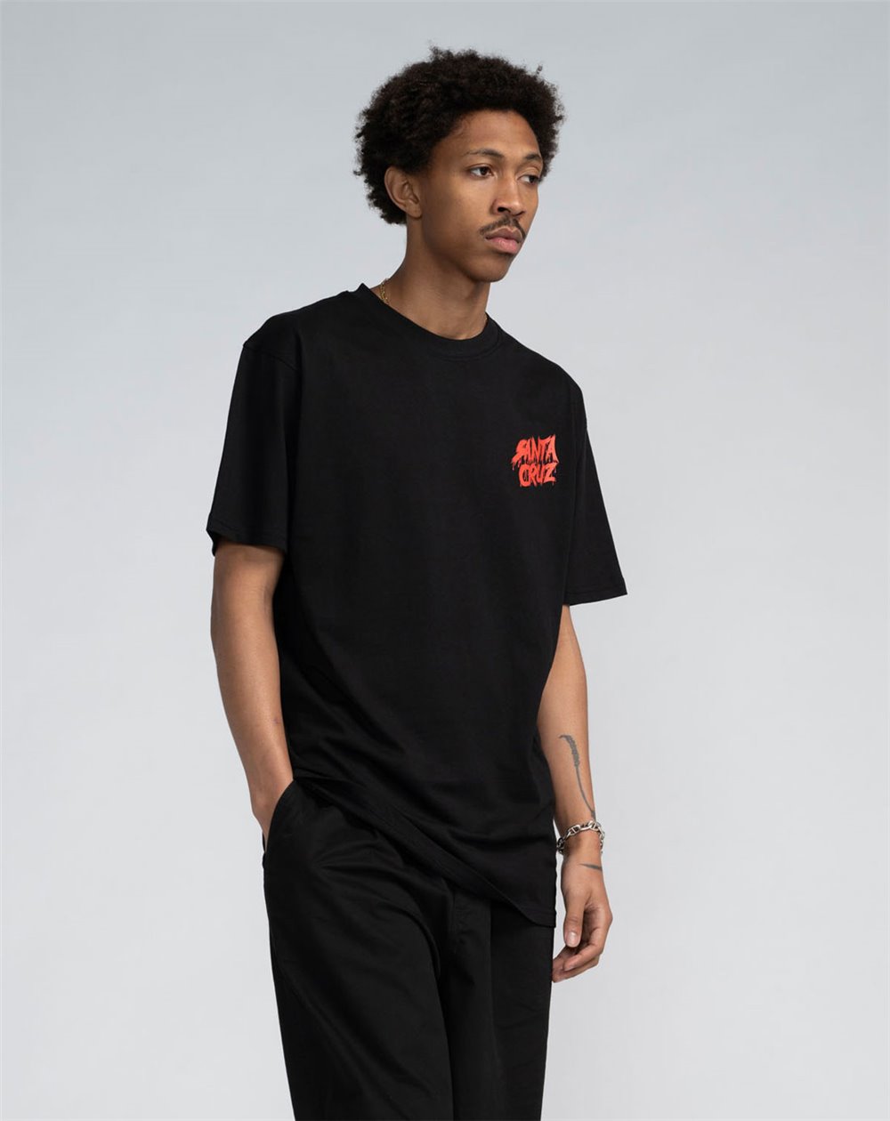 Santa Cruz Herren T-Shirt Meek Concrete Slasher (Black)