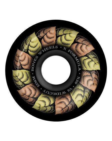 Bones Wheels Ruedas Skate X-Formula V6 Wide-Cut Leaving 55mm 99A