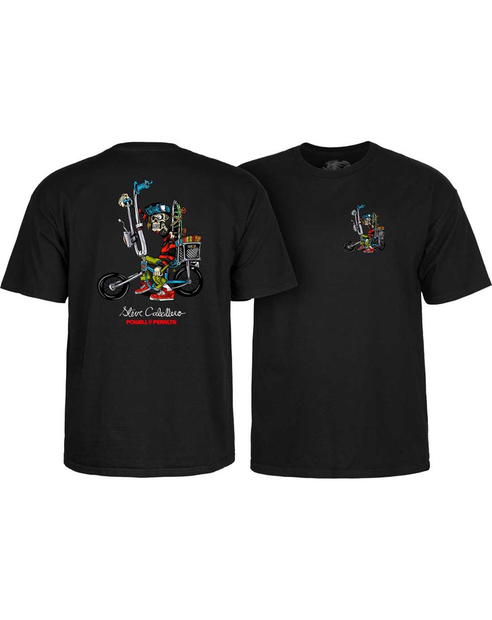 Powell Peralta T-Shirt Steve Caballero Chopper Bike (Black)