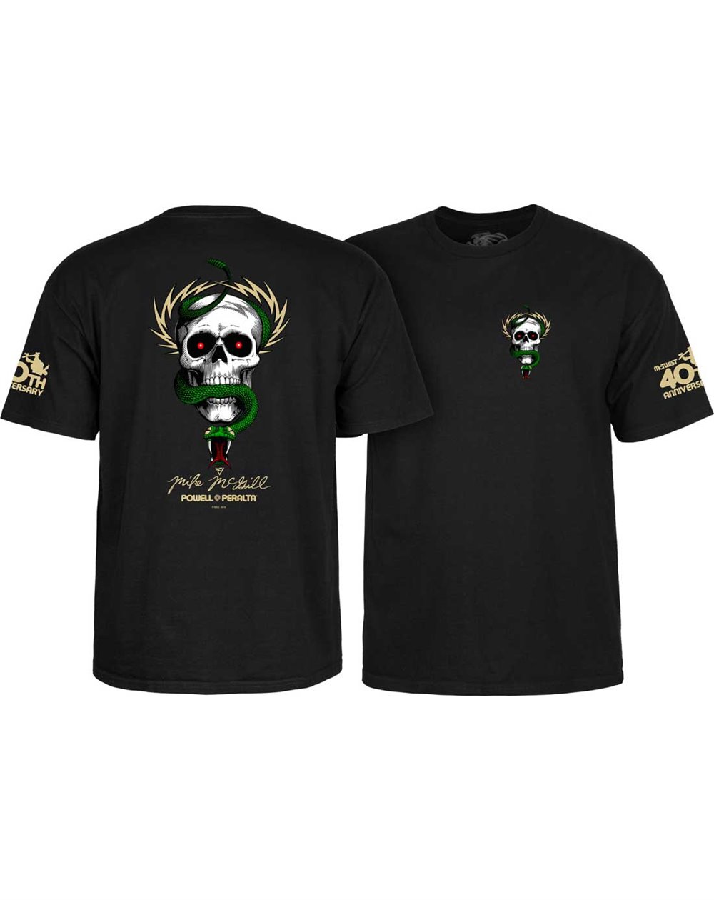 Powell Peralta T-Shirt Mike McGill 40th Anniversary McTwist (Black)