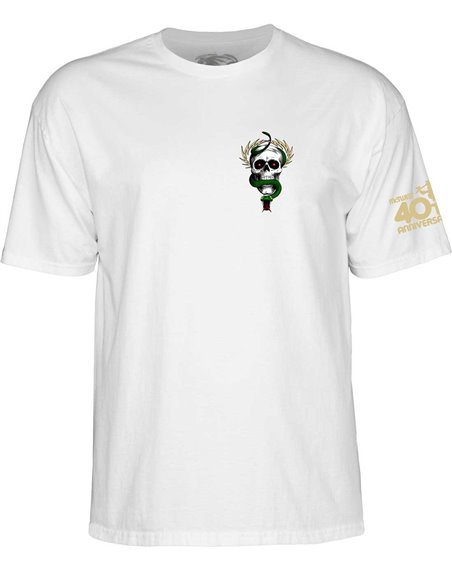 Powell Peralta T-Shirt Mike McGill 40th Anniversary McTwist (White)