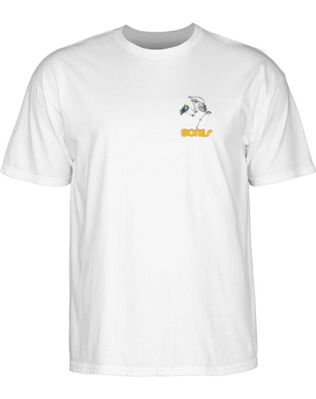 Powell Peralta Camiseta Skateboard Skeleton (White) 2