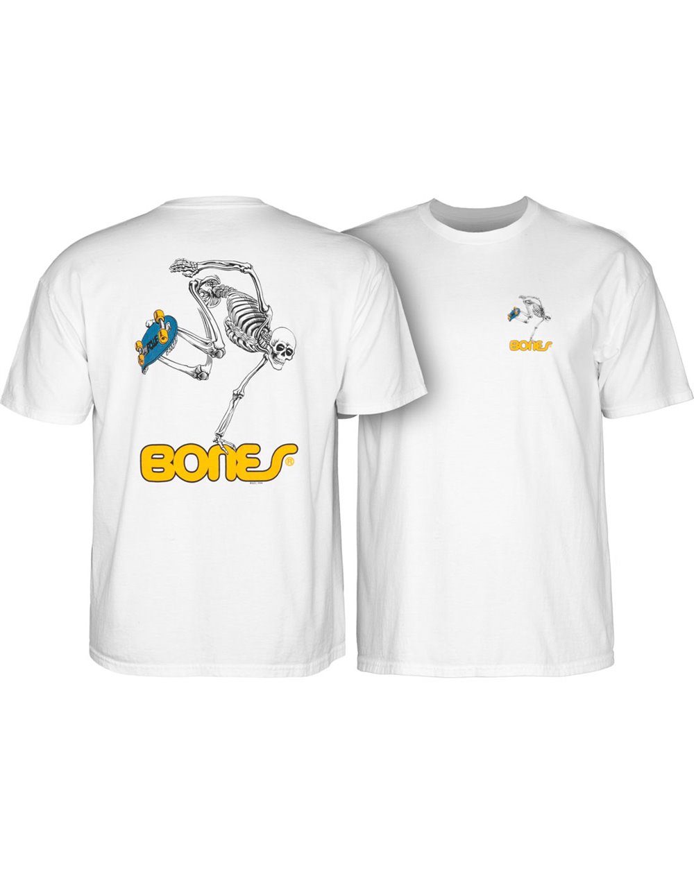 Powell Peralta Camiseta Skateboard Skeleton (White)