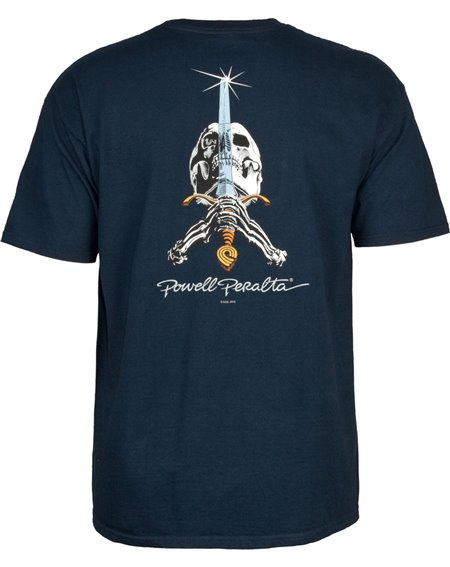 Powell Peralta T-Shirt Skull and Sword (Navy)