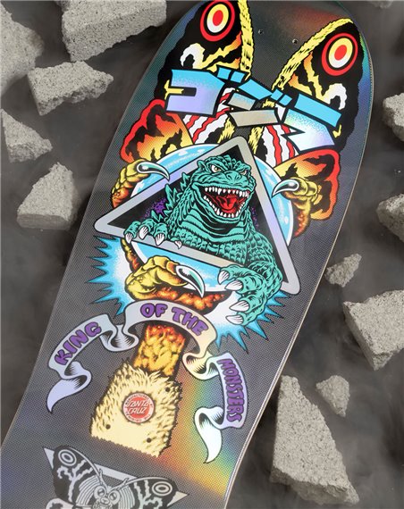 Santa Cruz Skateboard Deck Godzilla Mothra Natas 10.538"