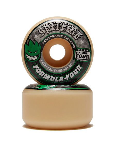 Spitfire Skateboard Wheels Formula Four Conical 54mm 101A pack of 4 2